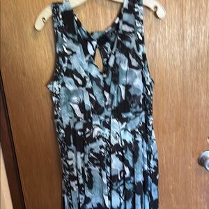 Simply Vera Vera Wang Blue and Black Halter Sundress